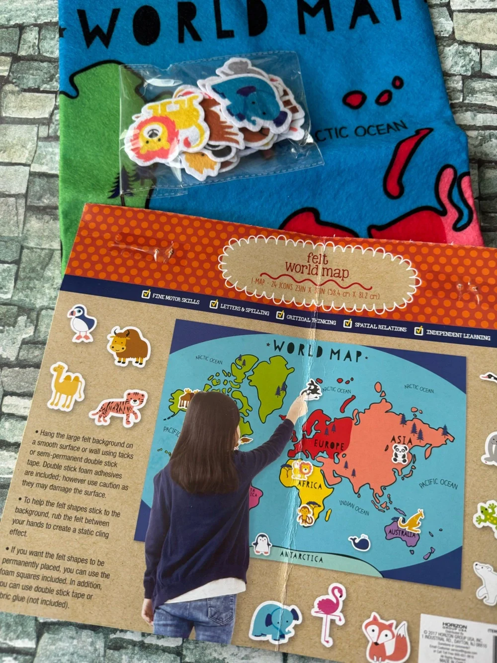Felt World and US Maps